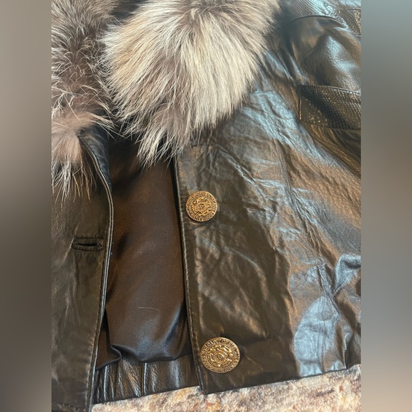 VINTAGE! J. Percy for Marvin Richards Fur Lined Leather Bomber Style Jacket - Picture 8 of 8